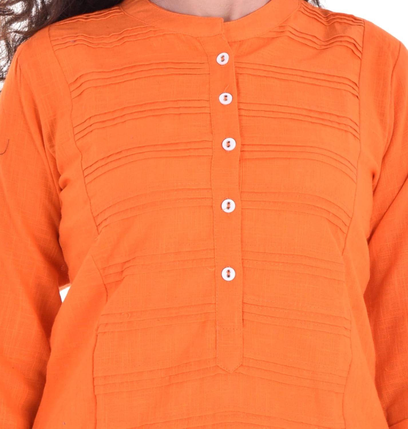 ahira women's cotton solid self design kurti (printex)