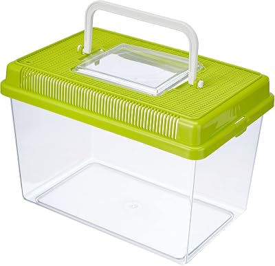 Ferplast Geo Medium Plastic Aquarium Terrarium 2.5 L Green with Handle