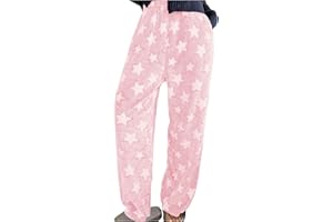 Women's Fleece Pajama Pants, Warm Plush Soft Pj Bottoms for Women Comfy Fuzzy Lounge Trousers Thick Thermal Sleepwear
