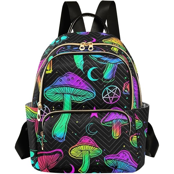 Amazon.com: NCRJCZQL Mushroom Quilted Backpack Purse for 