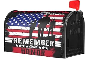 IDENTIY Mailbox Covers Magnetic Standard Size,American Veterans Day Remember and Honor Magnetic Mailbox Covers for Holiday Yard Decor 18"x21"