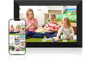 Dasfiwo 10.1 Inch WiFi Digital Picture Frame, 1280x800 HD IPS Touch Screen Cloud Smart Photo Frames, Auto Rotation, Wall Mountable, Share Photos Or Videos for Via APP