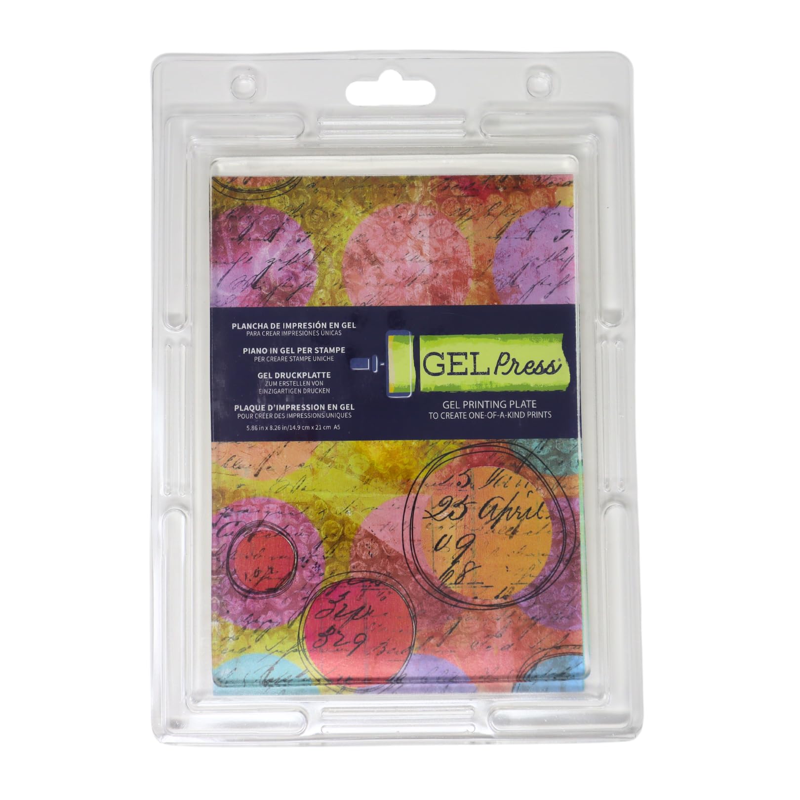 Gel Press Monoprinting Print Plate - A5 (14.8 x 21 cm) Gel Plate - Printmaking Supplies - Reusable Gel Printing Plate for Press Art for Card Making, Scrapbooking, Journaling, Arts & Crafts