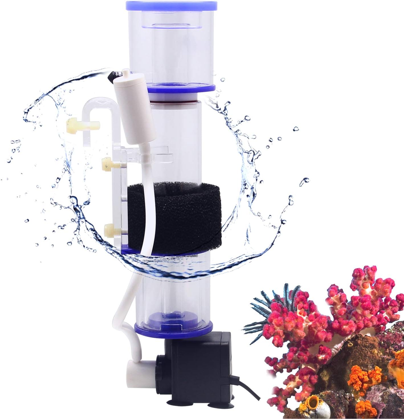 Amazon Hanchen プロテインぷちスキマー 小型水槽用 海水魚飼育用 水質改善 水槽スキマー 水槽用フィルター 水質改善 熱帯魚 観賞魚 外掛け式 タンパク質 廃棄物分離 汚れ除去 Rf50 6w Hanchen フィルター 通販