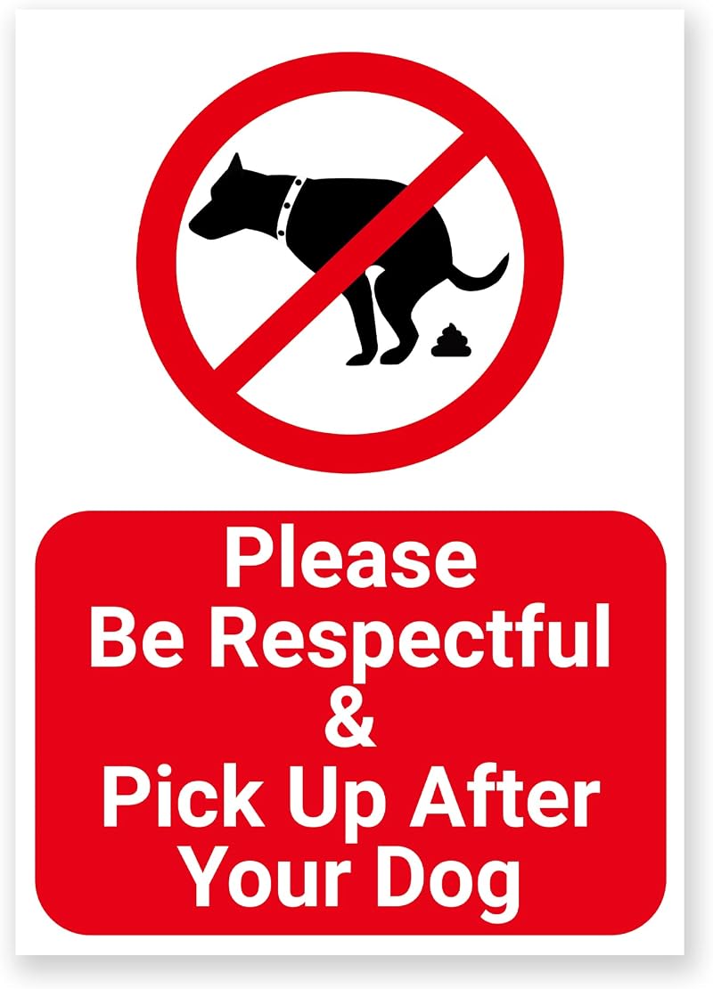 LP Lifestyle Pick Up After Your Dog Sign A4 Red 210x297mm No Holes 1mm PVC