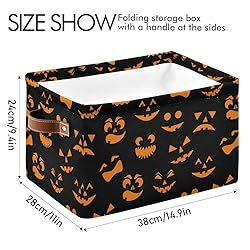 WELLDAY 2PCS Storage Basket Halloween Cute Large