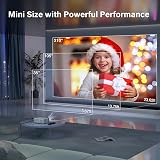 VOPLLS Mini Projector 1080P WiFi Bluetooth 15000L Portable Outdoor Home Theater view 5