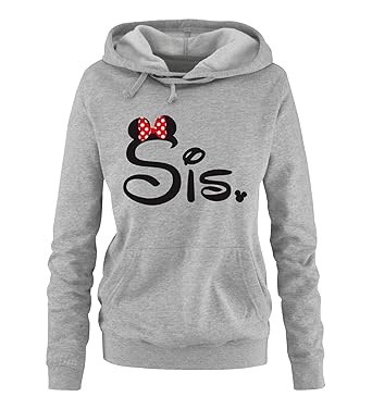 Comedy Shirts Pärchen Hoodie | BRO. and SIS. | Mickey and Minnie | Damen und Herren | Liebe Love