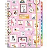 2027 Planner - Dog Planner 2027 from January to December 2027, 6.4" x 8.5" | 6.4" x 8.5", Weekly and Monthly Planners 2027 with Cute Picture,Colorful Tab