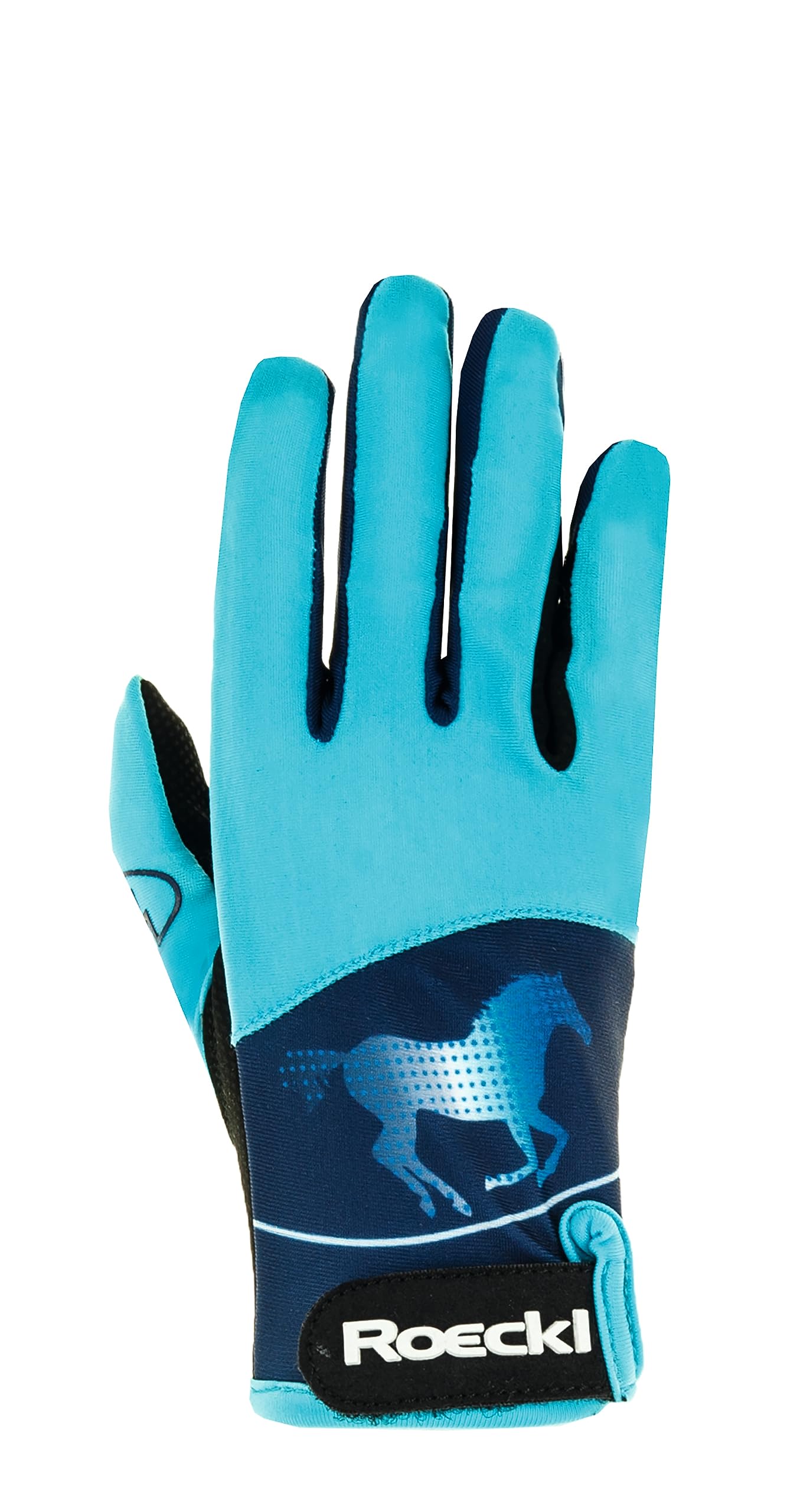 Roeckl Sports equestrian gloves KANSAS, kids&youngst. summer riding glove, turquoise 3 — image 1