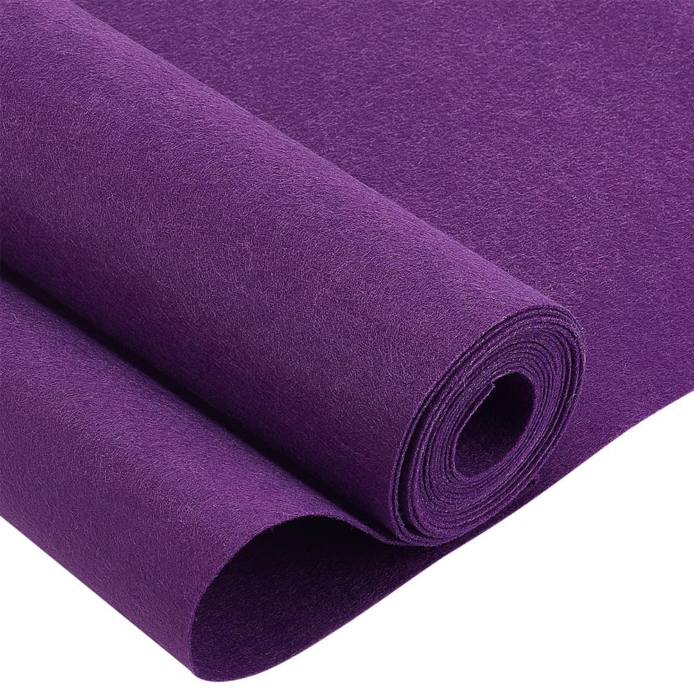 BENECREAT 3mx40cm Dark Orchid Felt Fabric Roll, 1mm Thick Soft Woven Nonwoven Fabric Sheets for Crafts, Patchwork Sewing, Costumes