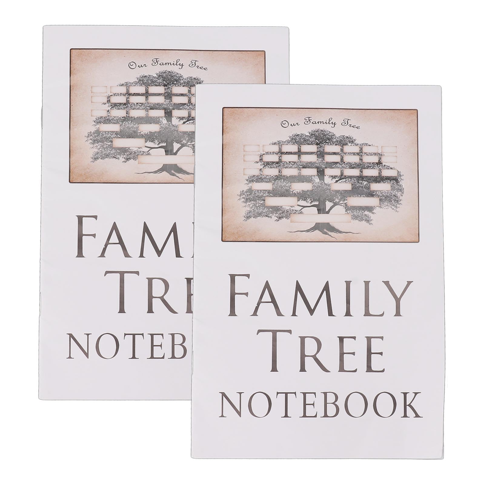 Asixxsix Genealogy Notebook, 2Pcs Family Tree Notebook 16 Pages Double Sides Family History Record Book Easy To Write Family Tree Book for Genealogy Memories, Ancestor Stories