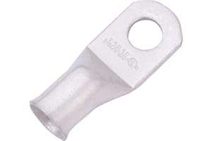 SELTERM 25pcs 2/0 AWG 3/8" Stud Marine Grade Tinned Copper Battery Cable Lugs, 00 Gauge Ring Terminals, UL Wire Lugs Electrical Battery Cable Ends, Tinned Copper Lugs Battery Terminal Connectors