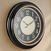 Pacific Bay Norden 23 inch Decorative Wall Clock, Silent, 3-D Dial | Oversized decorative wall clock. Silent, non-ticking quartz movement. Easy-to-read 3-D dial. Lightweight, easy to hang.