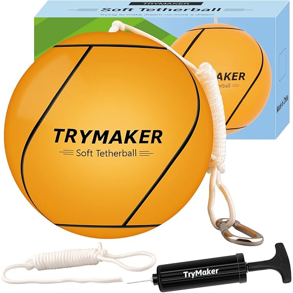Teherball Tetherball Ball And Rope Tetherball Set With Adjustable Pole & Base ...