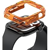 Ringke Fusion Bumper for Apple Watch Series 11 and Series 10 Case (46 mm) [Stylish Double-Layer] Easy to Install Lightweight Cover for Women, Men - Neon Orange