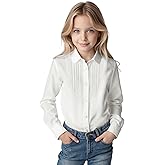 Girls Retro Long Sleeve Button Down Shirts Cowgirl Western Shirt Embroidery Blouse Tops