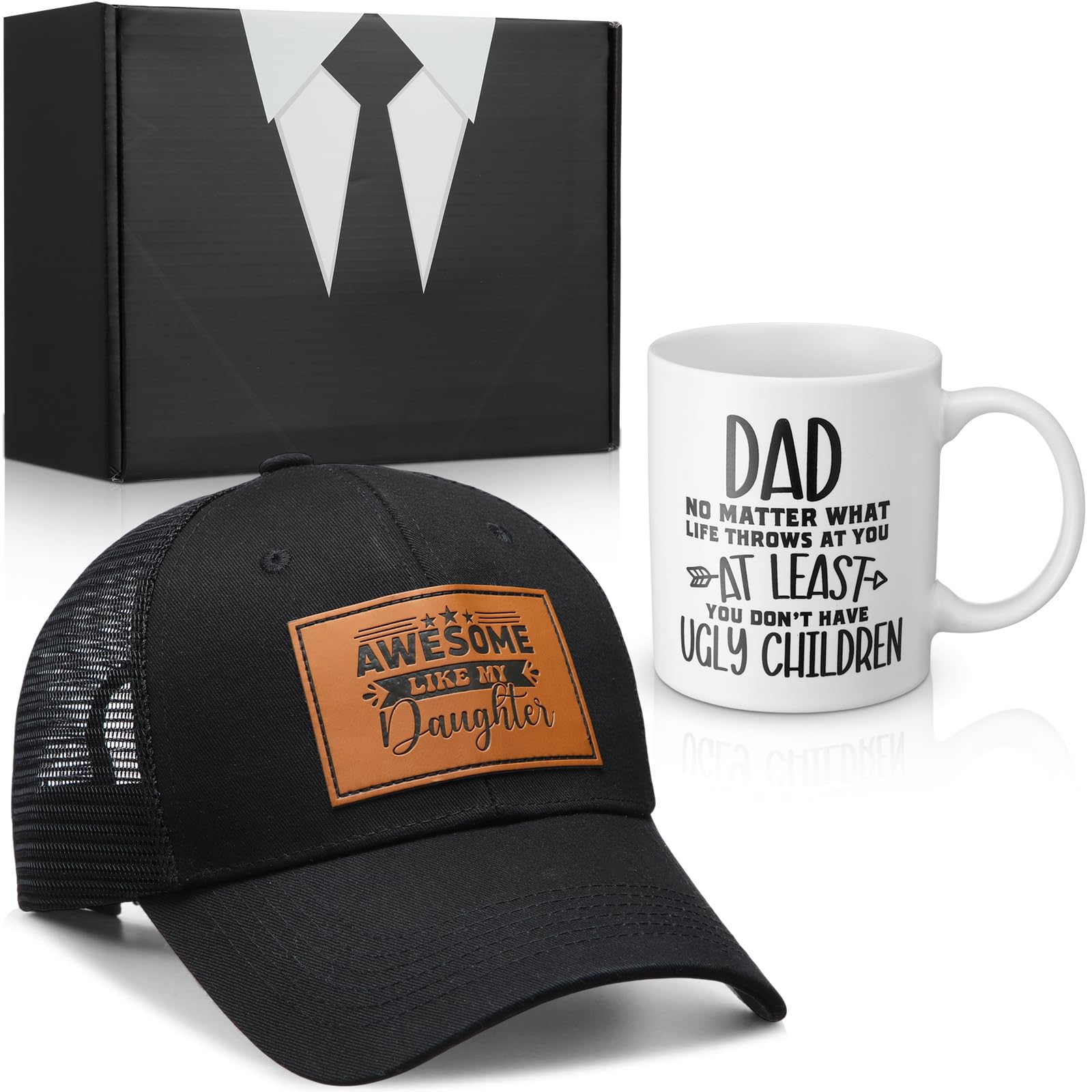 Photo 1 of * only comes with the hat*
Maxdot  3 Pcs for Dad from Daughter, Dad Trucker Hat 11oz Funny Coffee Mug and Gift Box for Birthday (Classic Style,Black)