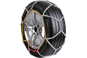 JYSC-KN140 - Set of 2 Snow Chains,Upgraded Tire Chains,Snow Tire Chains for Car/SUV/Pickup Trucks,Applicable Tire Width 225-2