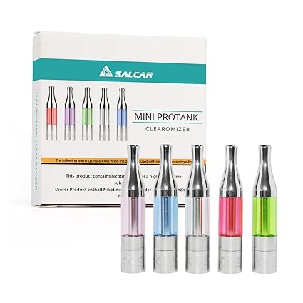 Salcar® 5X Mini Protank Verdampfer für e-Zigarette, 1,8ml, 2.4±0.2 ohm, 0,00mg Nikotin