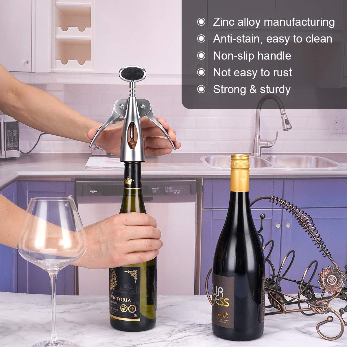 Kitchen Utensil Set, G-TING 6 Pieces Zinc Alloy Gadget Set Essentials Kitchen Tool Set with Soft Touch Black Handles Holder Kitchen Tools Kitchen Accessories Household Kitchenware Easy to Clean: Kitchen & Dining