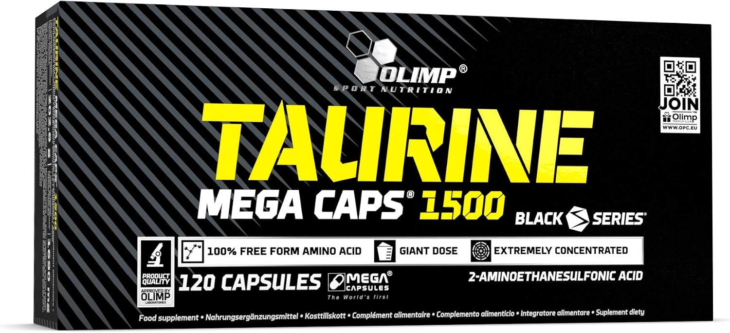 OLIMP SPORT NUTRITION Olimp Labs Taurine Capsules, 1500 mg, Pack of 120 Mega Capsules, 120 count (Pack of 1)