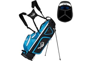 Anncord Golf Stand Bag with 4 Way Full Length Dividers, 4.4 Lbs Lightweight Golf Bag for Men Women, Waterproof Golf Carry Bags w/Stand, 7 Pockets & Cooler Pouch, Dual Straps, Rain Hood