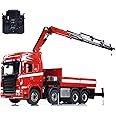 wheelfun 1/14 8X8 Metal Hydraulic RC Crane Car R620 3-Speed Transmission Tractor Truck Bucket Motor Servo ESC Radio Control Truck Model