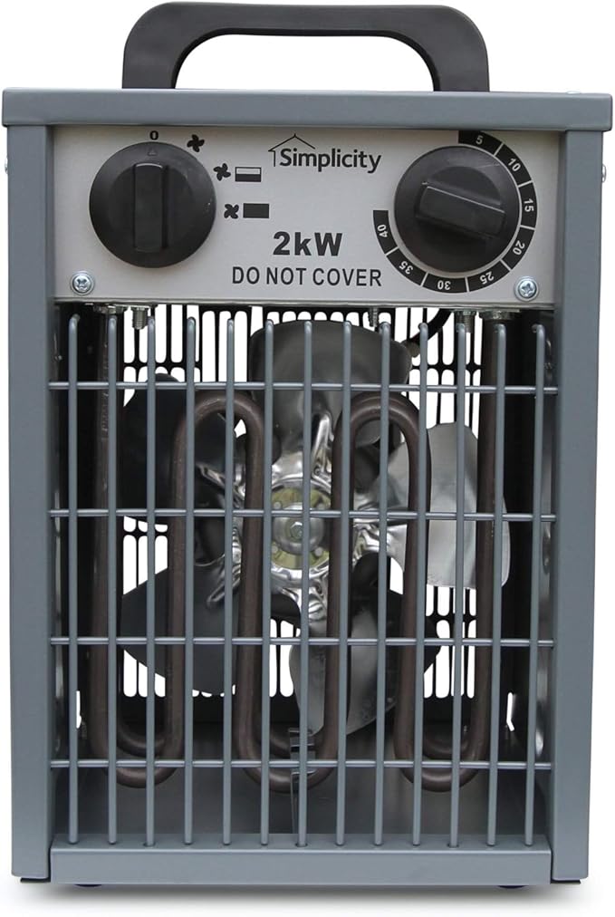 Simplicity 2kW Greenhouse fan heater/Grow house heater with White