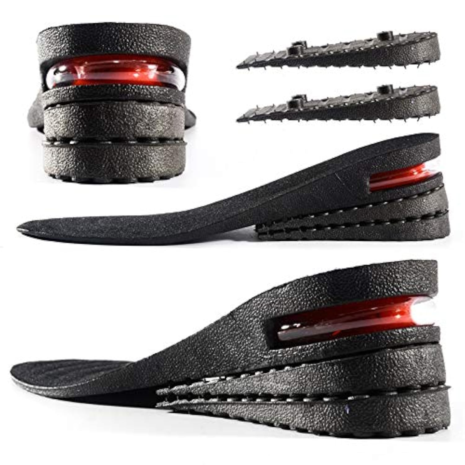 Height Increasing Insole 3-Layer Air Cushion Heel Insert Lift Shoes Insole for Men and Women Invisible Elevator Adjustable Breathable Insoles (Full Pad (3-8 UK))