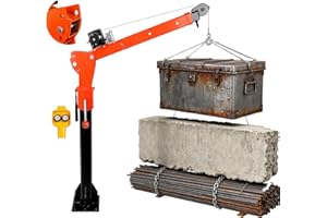 GENERIC Electric Truck Crane,6000 Lbs Capacity, Truck-Mounted Bed Crane with Electric Winch 10000 lbs 12V, 360° Adjustable Boom for Lifting Goods in Workshop Loading Construction, Factory