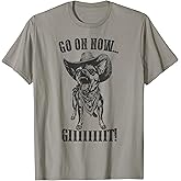 Vintage Cowboy Chihuahua Go On Now Git Western Chihuahua T-Shirt