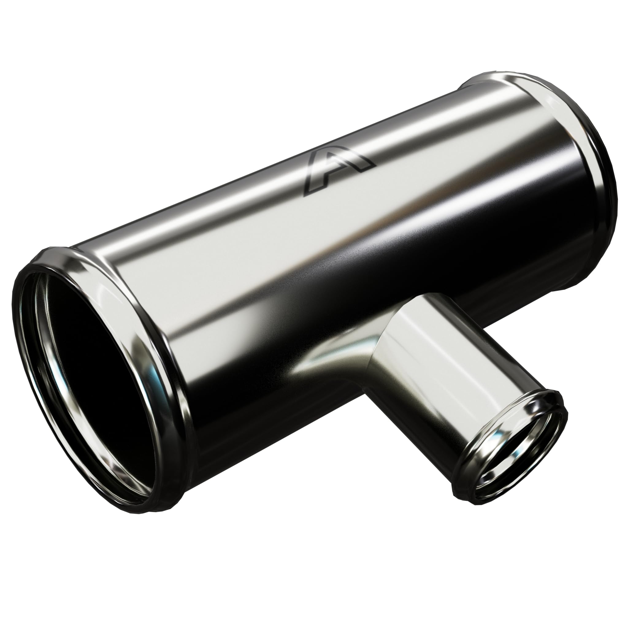 45mm (1.75 Inch) OD Aluminium T Piece 3 Way Hose Connector with 25mm (1 Inch) Outlet