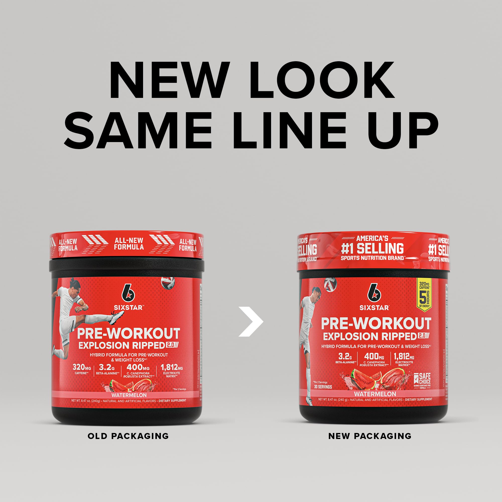 Six Star Pre-Workout Explosion, Watermelon (30 Servings) - Preworkout Energy Powder Supplement for Men & Women - Pre Workout Drink Mix with Creatine & Beta Alanine - Sports Nutrition Products