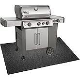 LYEMAT Under Grill Mat for Outdoor Grill, 51 x 36 inches Heavy Duty Thickened BBQ Mats, Oil-Proof Waterproof Floor Protector for Lawn, Deck and Patio