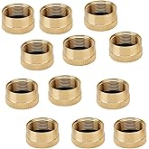 Roastove Solid Brass Refill 1lb Propane Tank Cap for Outdoor Camping Stove Cooking, Propane Cap, Prevent Gas Leaking, 12 Pcs…