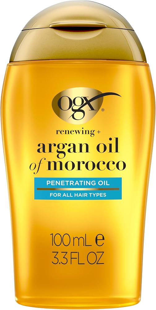 OGX Renewing + Argan Oil of Morocco, Cold-Pressed Argan Oil for Hair Penetrating Treatment & Shine, Moisturizing & Strengthen