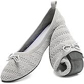 HEAWISH Women’s Flats Shoes Comfortable Crochet Lace Mesh Round Toe Slip On Casual Ballet Flats Dress Shoes
