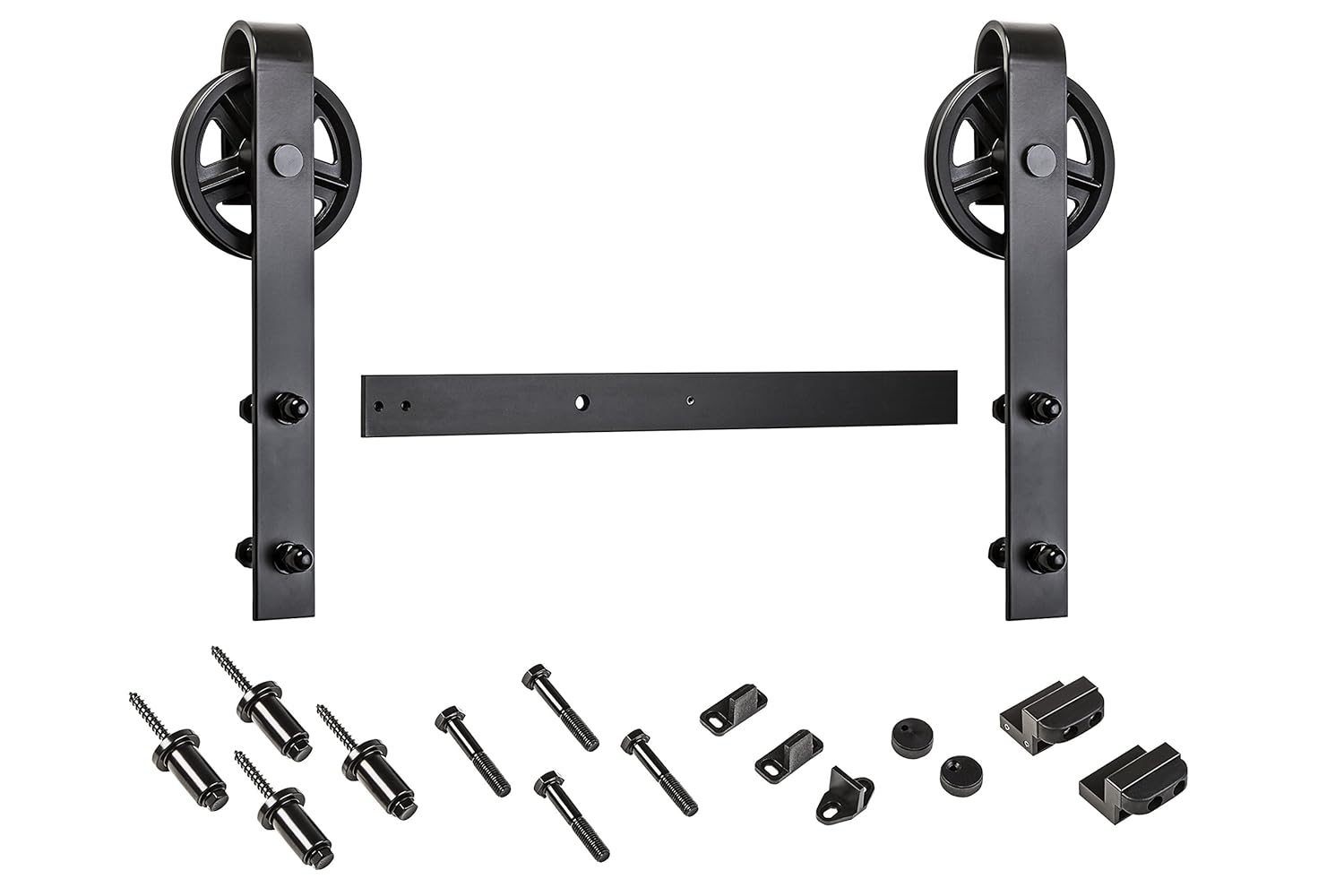 National Hardware N186-968 Decorative Interior Sliding Barn Door Hardware Spoke Wheel In, 72", Oil Rubbed Bronze