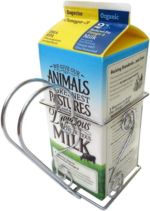 Cara's Casa 1/2 Gallon Juice or Milk Carton Holder Elegant, Easy Grip