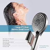 OFFO Shower Head and Hose 1.5m 6 Modes Brushed Black Chrome view 6