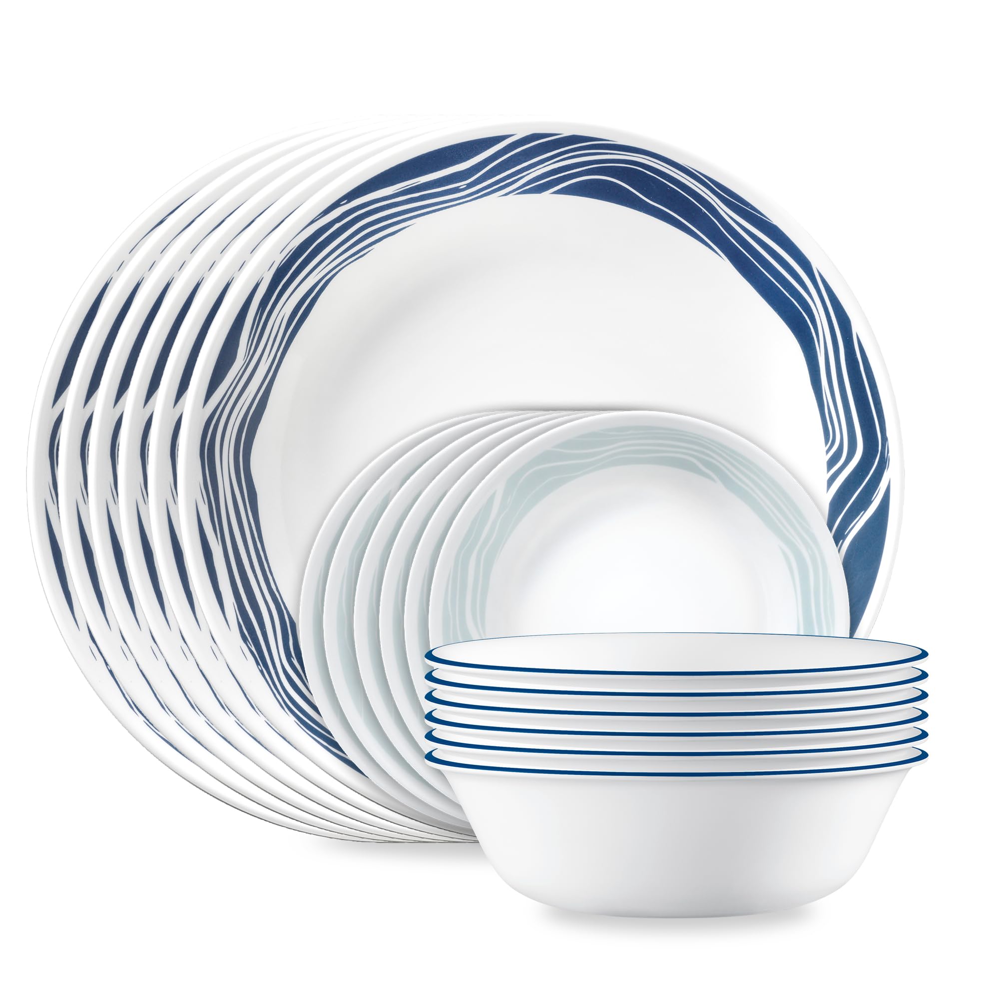 Corelle Vitrelle 18 Piece Glass Dinnerware Sets