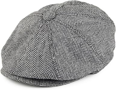 herringbone newsboy cap
