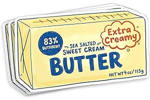 (Multi Sizes) Butter Cute Baking Sticker Kitchen Cooking Bakery Lover Die-Cut Waterproof Vinyl Sticker for Laptop Water Bottl