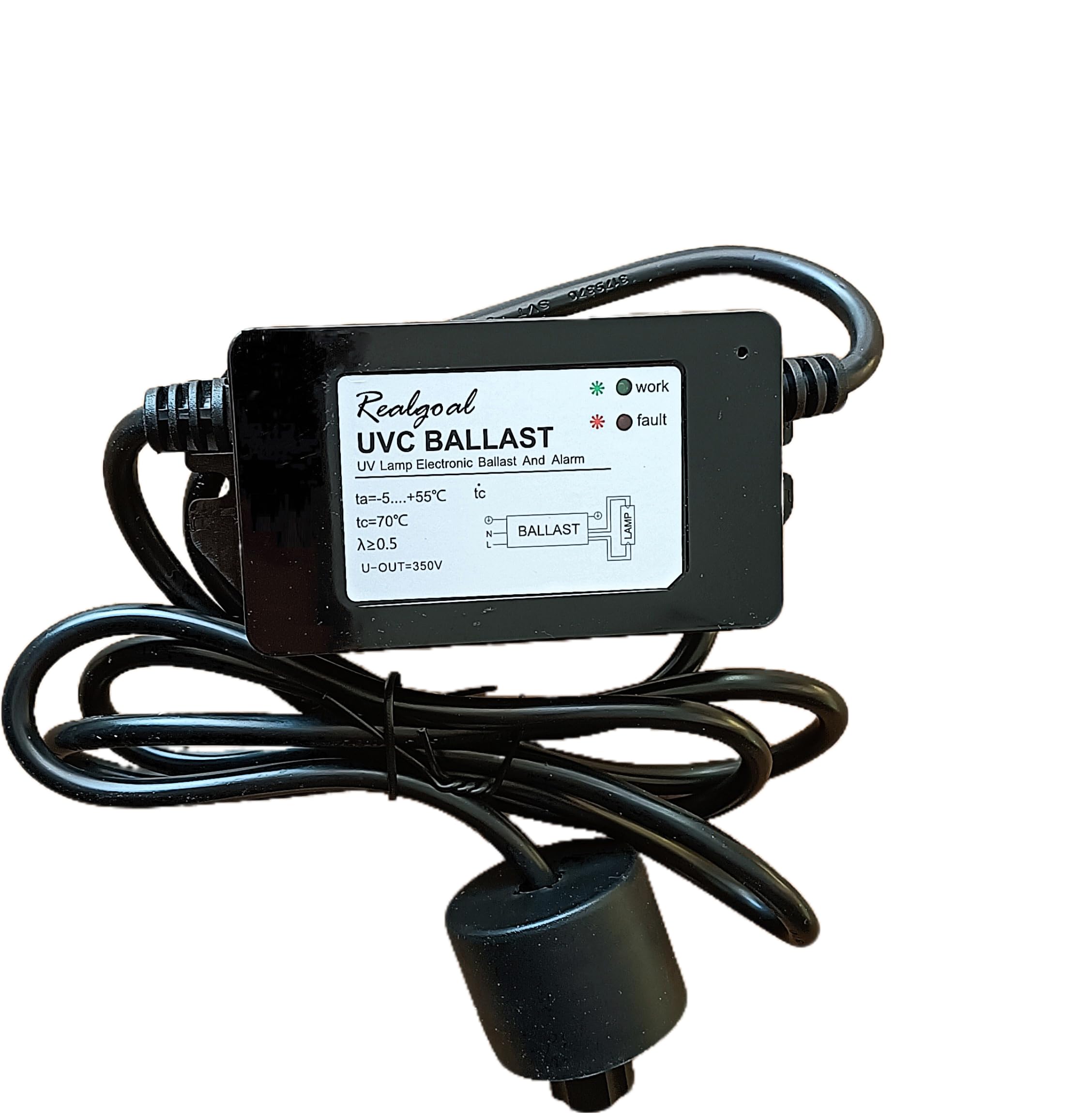 Realgoal 12W-16W Replacement Electric Ballast with LED and Sound Alarm, Electronic Ballast