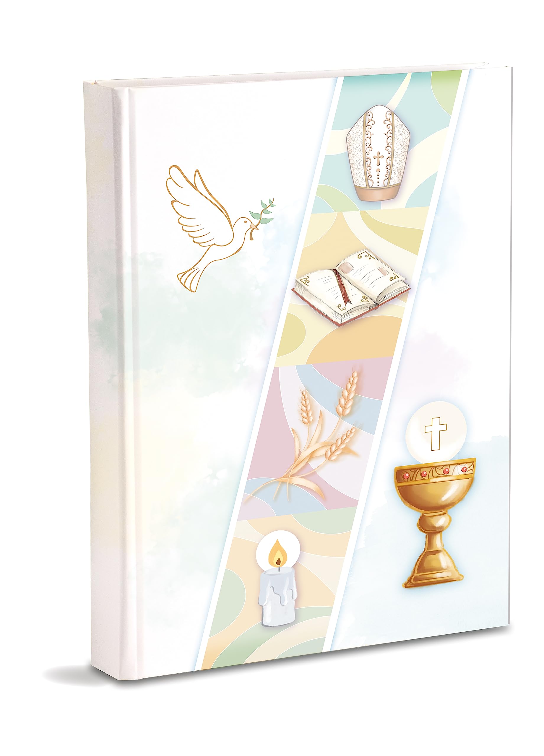 Communion and Confirmation Photo Album 23 x 30 cm 60 White Pages in Thick and Durable Cardboard Intervaled with Pergamation, Communion and Confirmation