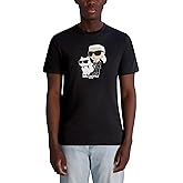 Karl Lagerfeld Mens Short Sleeve Crewneck Graphic Design T-Shirt
