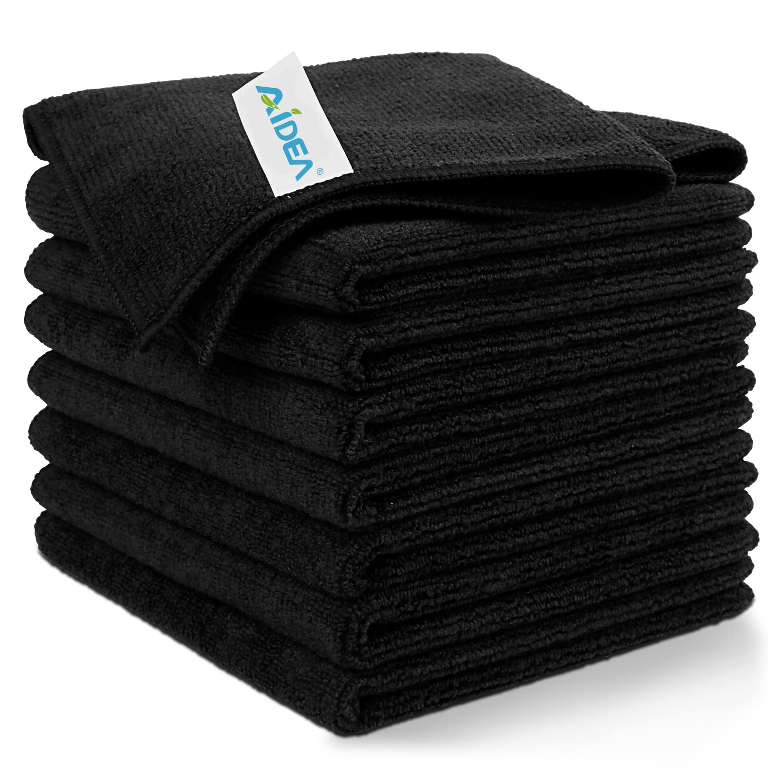 AIDEA Microfiber Cleaning Cloth-8PK, Multi-Purpose & Absorbent Microfiber Cleaning Towel, Lint-Free Streak-Free, Premium Microfiber Cloth for Cleaning Kitchen, Bathroom, Glass, 12