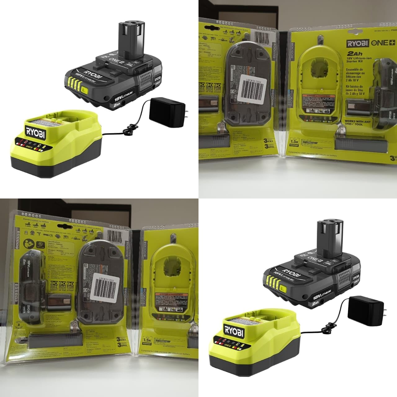 Photo 1 of Ryobi One+ 18v Lithium Ion 2.0ah Battery and Charger Kit, Extreme Weather Performance Fast Charging Under 1 hour