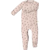 GUNAMUNA Convertible Baby Footie Pajamas, 2-in-1 Romper with Diaper-ZiP, Fold-Over Mittens & Cuffs, Checkmate, 3-6 Months